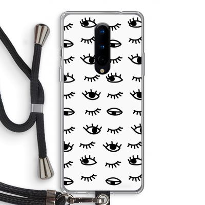 Eye pattern #2: OnePlus 8 Transparant Hoesje met koord