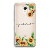 Zonnebloemen: Xiaomi Redmi 5 Transparant Hoesje Zonnebloemen: Xiaomi Redmi 5 Transparant Hoesje