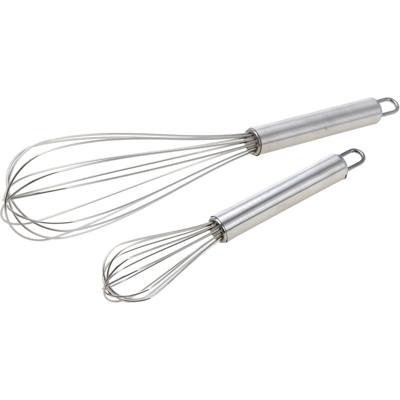 Metalen gardes/klopper/kloppers - 2x stuks - verschillende formaten - Garde 20 cm en 30 cm
