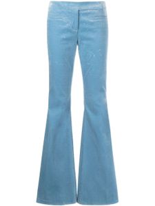 Dorothee Schumacher pantalon évasé à taille mi-haute - Bleu