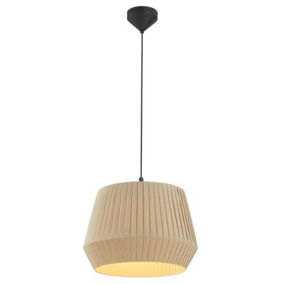 Beige hanglamp met E27 fitting en stoffen kap Nordlux Dicte 40