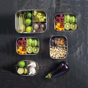 Yummii Yummii - Bento Lunchbox Groot - Roestvast Staal - Zilver