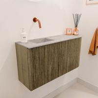 Toiletmeubel Mondiaz Joya Dlux | 81.6 cm | Meubelkleur Dusk | Faye wastafel Glace Wasbak Links | Zonder kraangat(en)
