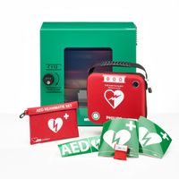 Philips AED + buitenkast-Groen met pin - thumbnail