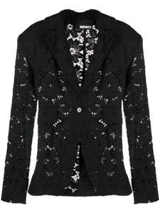 ROTATE BIRGER CHRISTENSEN blazer en dentelle fleurie à simple boutonnage - Noir