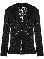 ROTATE BIRGER CHRISTENSEN blazer en dentelle fleurie à simple boutonnage - Noir - thumbnail