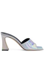 Giuseppe Zanotti mules Solhene 85 mm en cuir - Argent - thumbnail