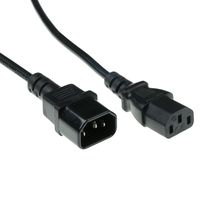 ACT AK5149 230V Aansluitkabel C13/C14 Zwart - 4 meter