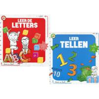 2 Boekjes - Leren Is Leuk - Leer Tellen Tot 20 & Leer De Letters En Klanken