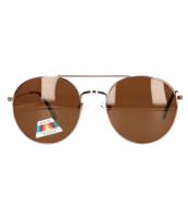 Spectrum polarized zonnebril piloot bruin glas unisex