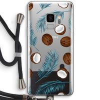 Kokosnoot roze: Samsung Galaxy S9 Transparant Hoesje met koord