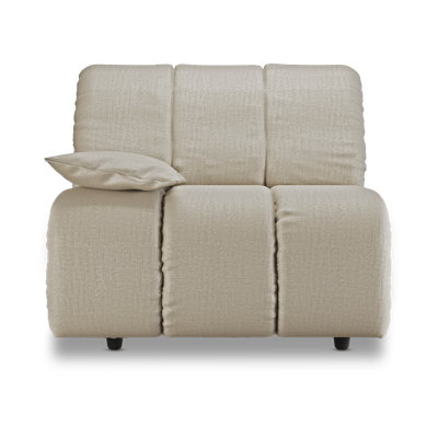 HKliving Wave bank left low arm Pure Ivory