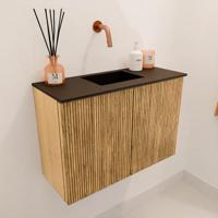 Toiletmeubel Mondiaz Joya | 60 cm | Meubelkleur Oak | Faye wastafel Urban Midden | Zonder kraangat(en) Toiletmeubel Mondiaz Joya | 60 cm | Meubelkleur Oak | Faye wastafel Urban Midden | Zonder kraangat(en)