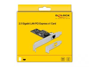 DeLOCK PCI Express x1 Card naar 1x RJ45 2,5 Gigabit LAN i225 netwerkadapter
