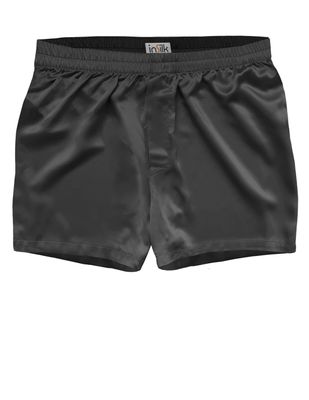 Zijden Boxershort inSilk Collection, Kleur Zwart, Maat Large