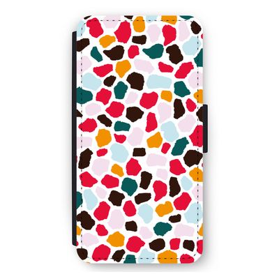 Colored Giraffe: iPhone 11 Flip Hoesje