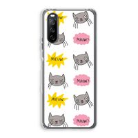 Meow: Sony Xperia 10 III Transparant Hoesje