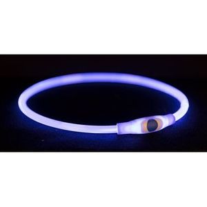 Trixie Halsband usb flash light lichtgevend oplaadbaar tpu blauw