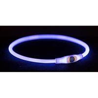 Trixie Halsband usb flash light lichtgevend oplaadbaar tpu blauw - thumbnail