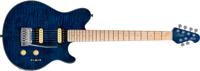 Sterling by Music Man Axis Flame Maple Elektrische gitaar Solide 6 snaren Blauw - thumbnail