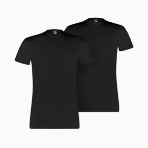 Puma Basic Crewneck T-Shirt 2-Pack Heren Zwart - Maat S - Kleur: Zwart | Soccerfanshop