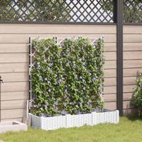 Tuin Bloempot 3 pcs Wit 120 x 40 x 125,5 cm Staal