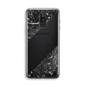 Zwart marmer: Samsung Galaxy J8 (2018) Transparant Hoesje