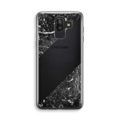 Zwart marmer: Samsung Galaxy J8 (2018) Transparant Hoesje