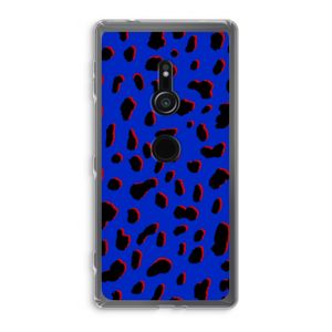Blue Leopard: Sony Xperia XZ2 Transparant Hoesje