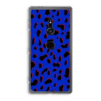Blue Leopard: Sony Xperia XZ2 Transparant Hoesje