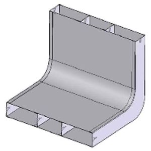 UKK340483  - Vertical bend for underfloor duct 340mm UKK340483