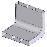 UKK340483  - Vertical bend for underfloor duct 340mm UKK340483 - thumbnail