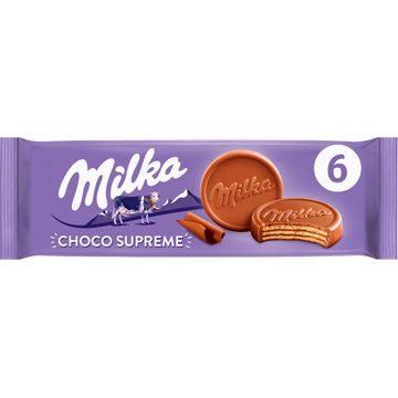 Milka Choco Wafer Koekjes met Melkchocolade 6 Stuks 180g bij Jumbo