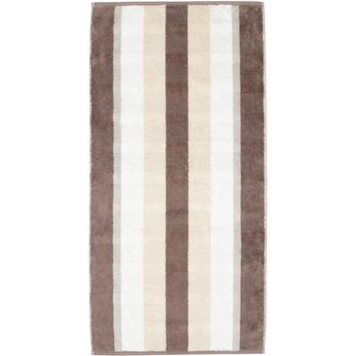 Cawö Cawo Noblesse Stripes Handdoek 50x100 walnuss