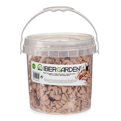 Decoratie steentjes/kiezels - terracotte - grof - 3 kg - voor bloempot/plantenbak - aquarium