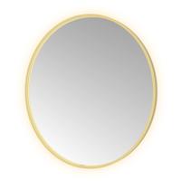 Spiegel Hotbath &MORE 100x100 cm LED-Verlichting Spiegelverwarming Rond Geborsteld Messing PVD