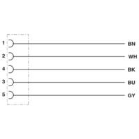 Phoenix Contact 1699863 Sensor/actuator inbouwconnector Aantal polen (sensoren): 5 0.50 m 1 stuk(s) - thumbnail