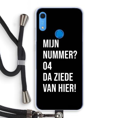 Da ziede van hier - Zwart: Huawei Y6s Transparant Hoesje met koord