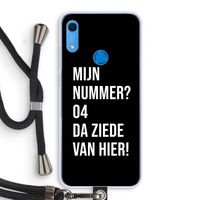 Da ziede van hier - Zwart: Huawei Y6s Transparant Hoesje met koord