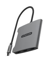 Sitecom AD-1018 interface hub USB 3.2 Gen 1 (3.1 Gen 1) Type-C Zwart, Grijs - thumbnail