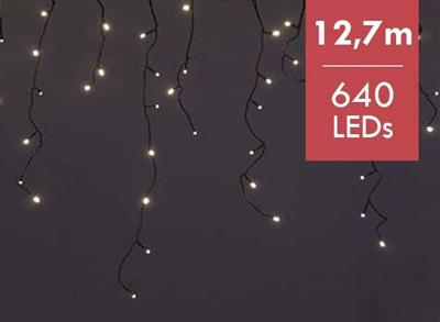 IJspegelverlichting LED 12,7 m - 640 Lampjes - Warm Wit Licht