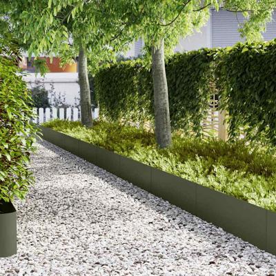 Gazonranden 20 pcs Olijfgroen 100 x 0.5 x 30 cm Staal