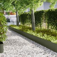 Gazonranden 20 pcs Olijfgroen 100 x 0.5 x 30 cm Staal