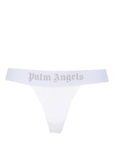 Palm Angels string en jersey à bande logo - Blanc