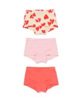 HEMA Kinderboxers hartjes - 3 stuks rood (rood)