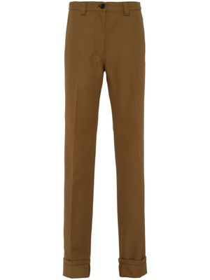 Miu Miu pantalon droit à taille mi-haute - Vert