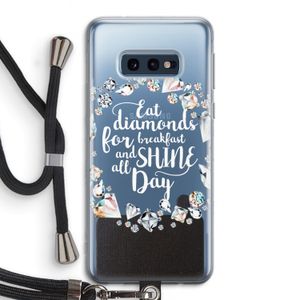 Diamonds: Samsung Galaxy S10e Transparant Hoesje met koord