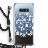Diamonds: Samsung Galaxy S10e Transparant Hoesje met koord