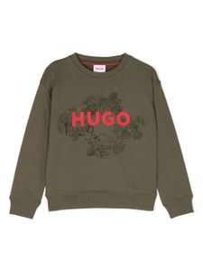 HUGO KIDS sweat à logo imprimé - Vert