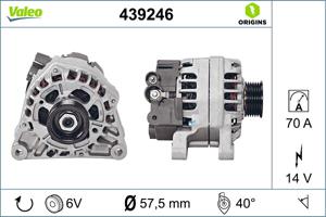 Dynamo / Alternator NEW ORIGINAL PART VALEO, Spanning (Volt)14V, u.a. für Peugeot, Citroën, Fiat